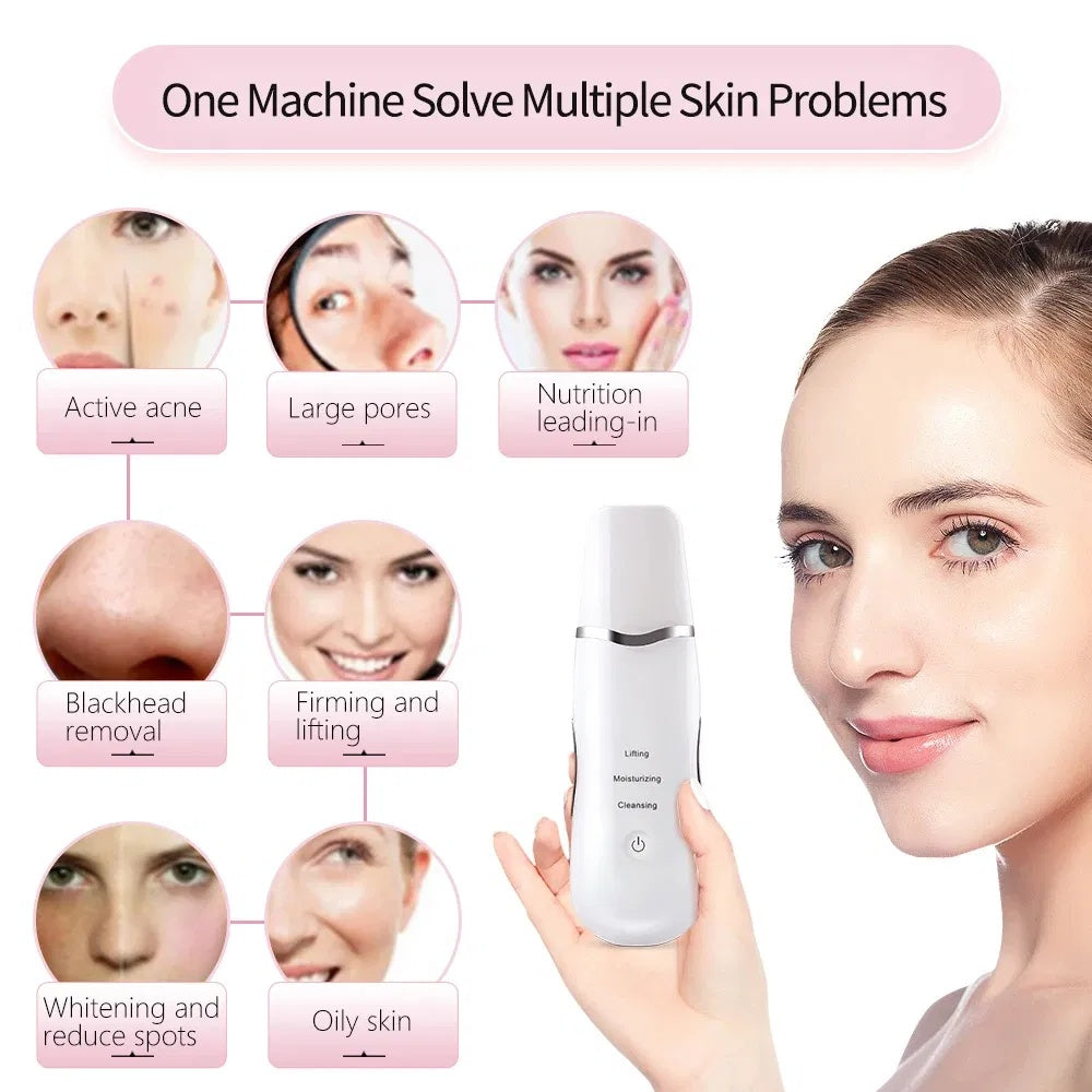 ClearSkin™ Ultrasonic Facial Spatula – Deep Cleanse & Glow